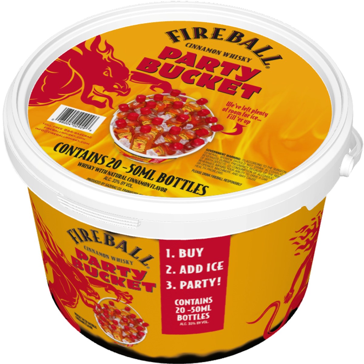 Fireball Cinnamon Whiskey Bucket 20 Count
